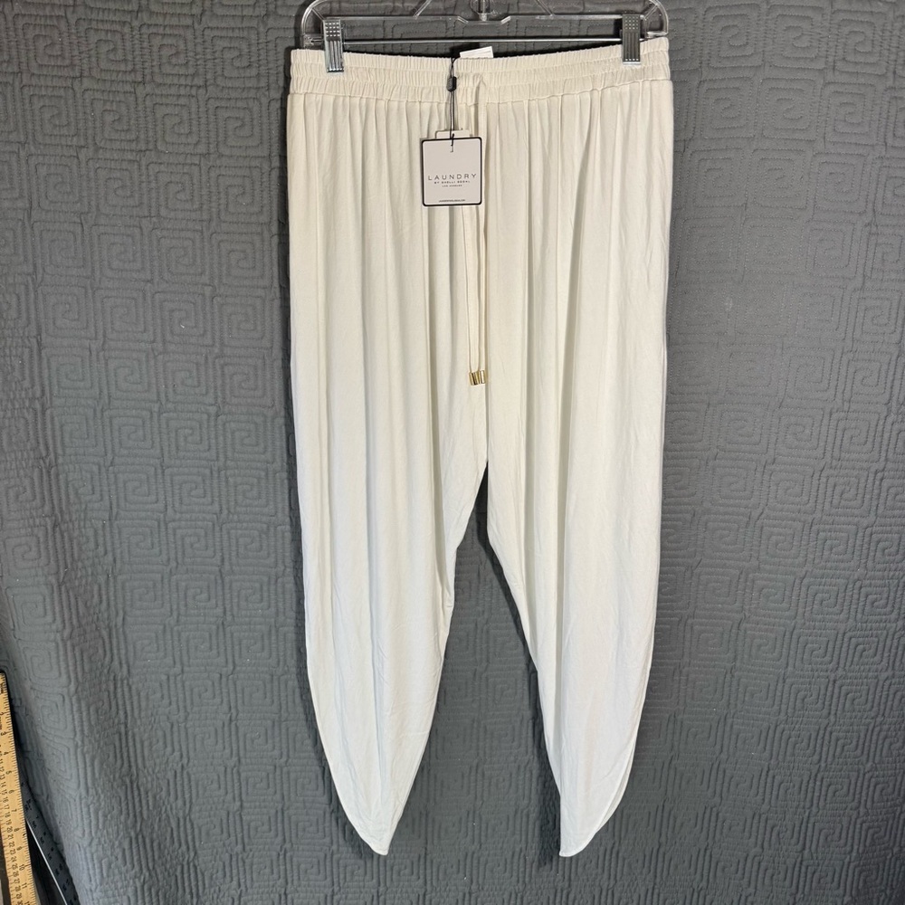 Laundry By Shelli Deal Pants Women Size Small White Draped Swim Cover Up NWT